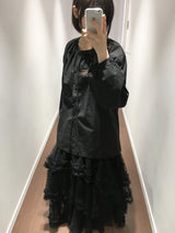 モックネックストラップブラウス (2 Colors)