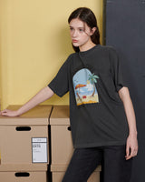 【MADE】SUNSHINE GHOST PRINT T-SHIRT [BLACK]