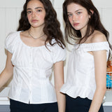 Sunday Puff Blouse (white)