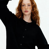 [Unisex] RÉSERVE BUTTON OVER FIT CARDIGAN [BLACK]