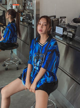 チェイスフットボールカラー半袖Tシャツ