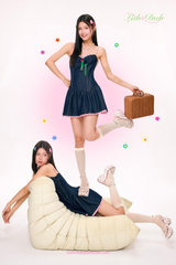Lub-Dub Volume Mini Dress (Navy)