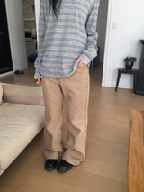 テニーブーツカットワイドコットンパンツ（2c）