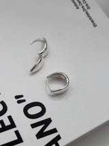 925silver] Slit one touch earring