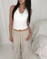 Zipper banding cargo pants