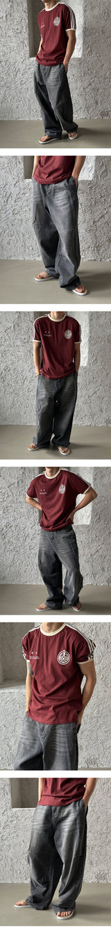 [UNISEX] パラシュートバルーンデニムパンツ (2color)