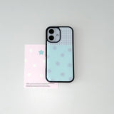 [MADE] DOT PATCH PHONE CASE MINT (epoxy black bumper)