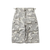 Wanderer cargo bermuda pants / Stone camo