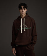 HAAND LOGO GRAPHIC HOODIE BROWN