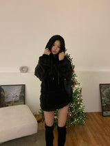 [UNISEX]Snowa cable Fleece Long Sleeve Hoodie 