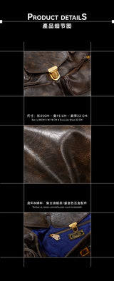 “Milano” Oiled Leather Biker Bag