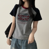 Rocklet color raglan short-sleeve t-shirt