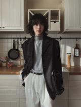 Line wool loose fit blazer