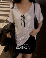 [MADE] Lira Unneck Slit Short Sleeve T-Shirt
