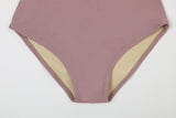 BACK RIBBON LEOTARD SWIMSUIT_Mauve Pink