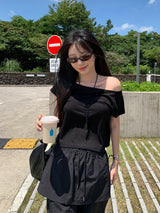 [MADE] Cunpose Unbalanced Off-Shoulder T-shirt