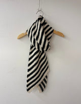 Bias stripe wool muffler / 4colors