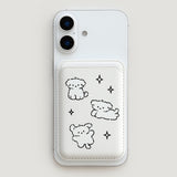 [Macsafe] Twinkle puppy MagSafe Leather Card Wallet