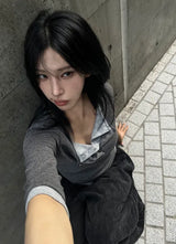 Layered Boatneck Snap Tee