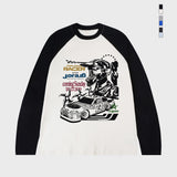 [UNISEX]レーサービンテージラグランロングスリーブTシャツ