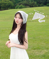 ラニット レース トライアングル ヘッドスカーフ