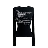 クイットポーンタイポスリムロングスリーブTシャツ (3 colors)