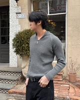 ゴルジ セミジップアップ マッスルフィット ニット