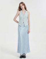 [PRE-FALL] [ATELIER] Jane Tweed Jewel Point Halterneck Vest Mint
