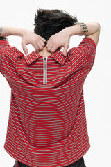 Striped Badge Polo Shirt