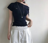 [♡MADE♡] vodka rib cashmere one-shoulder nt