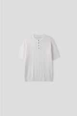 LMN Ron Twisted Cooling Henley Neck Short Sleeve Knitwear (6 colors)