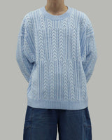 Ber Two-tone knit (Blue)