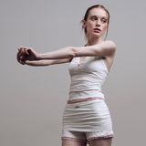 Rose Lace Halter Top [Ivory]