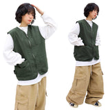 Vintage Oxford Zip-Up Vest