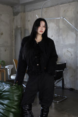 Serine boucle crop jacket