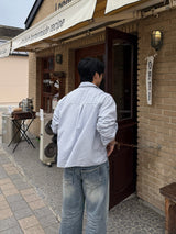 アークストライプクロップドシャツ