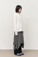 Pebe Ribbed Hooded Top