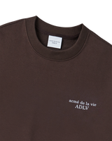 25FW BASIC LOGO NAPPING SWEATSHIRT DARK BROWN
