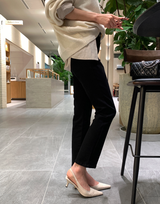 ルカイン 301 ストレッチー エラスティック ウエスト ストレート パンツ/ 4カラー