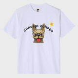 ベージュパピーホワイト半袖tシャツ