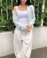 シャベンラウンドネックカーディガン
