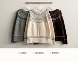 Snowflake Pogeun Nordic Round Knitwear