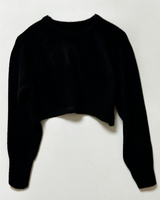 (WARMER DETAIL!) THICK CROPPED WIDE LOOSE ROUND KNIT - 2 COLOR