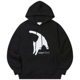 'Paw Wow Cat' Hoodie Black