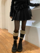 サンデーピュアウールプリーツミニスカート
