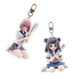 Brush Girl Keyring (Pigtails)