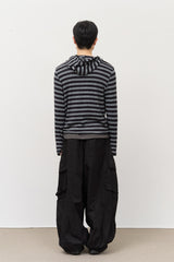 Kell Button Striped Hoodie