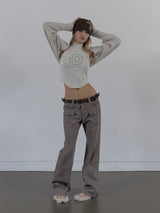 LINE BOOTCUT PANTS / MOCHA