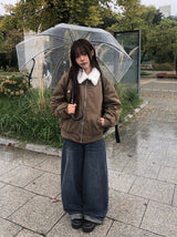 Andy Roll-Up Wide Washing Denim Pants