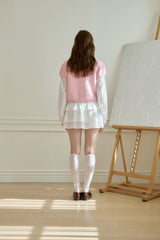 PETIT PUFF KNIT CARDIGAN